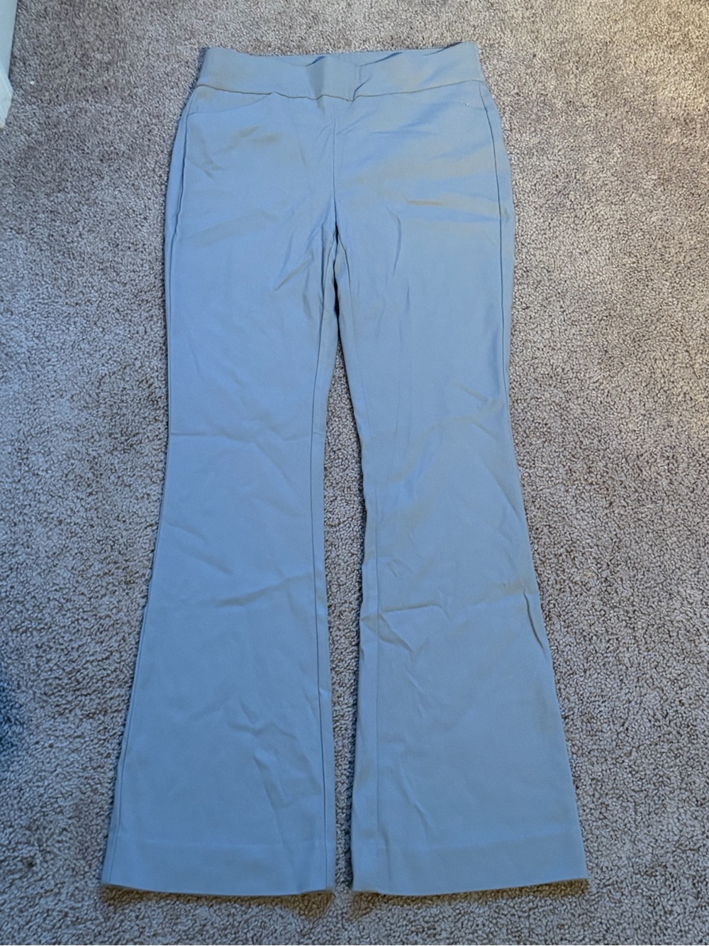 White House Black Market Pale Blue/Grey Flare Pants